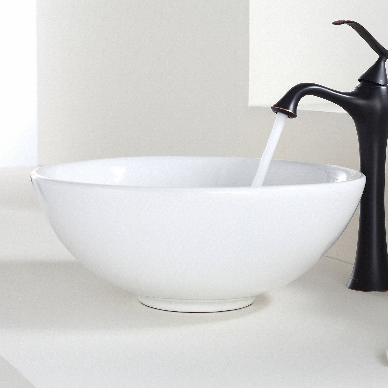Kraus Ceramic Circular Vessel Bathroom Sink & Reviews Wayfair